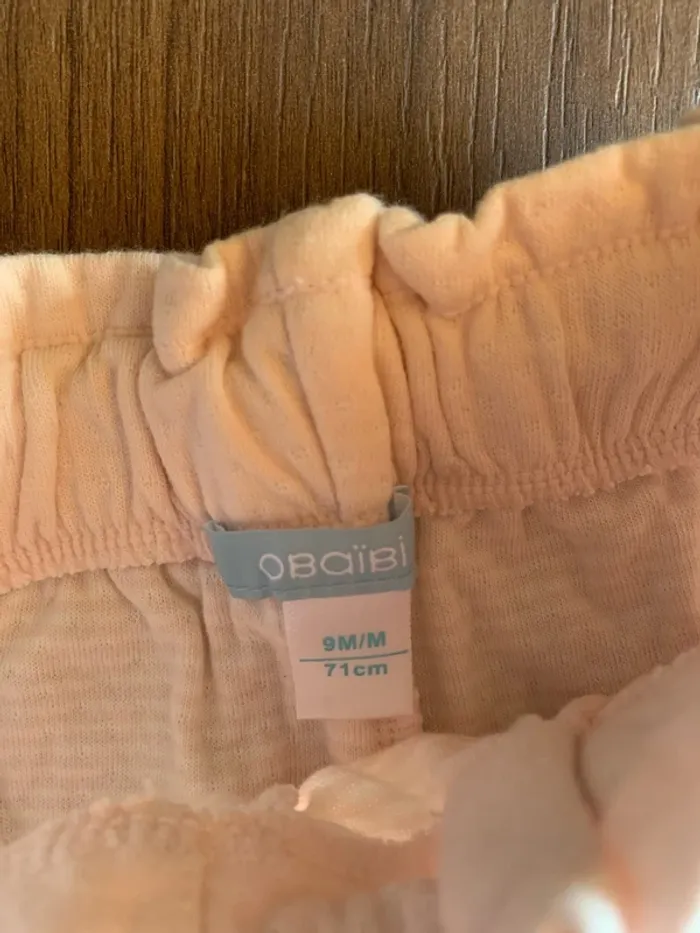 Short obaibi 9 mois fille rose - photo numéro 2