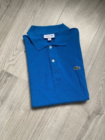 Polo Lacoste bleu homme