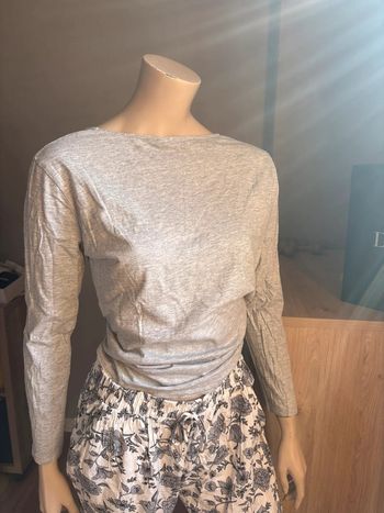 T shirt manches longues gris