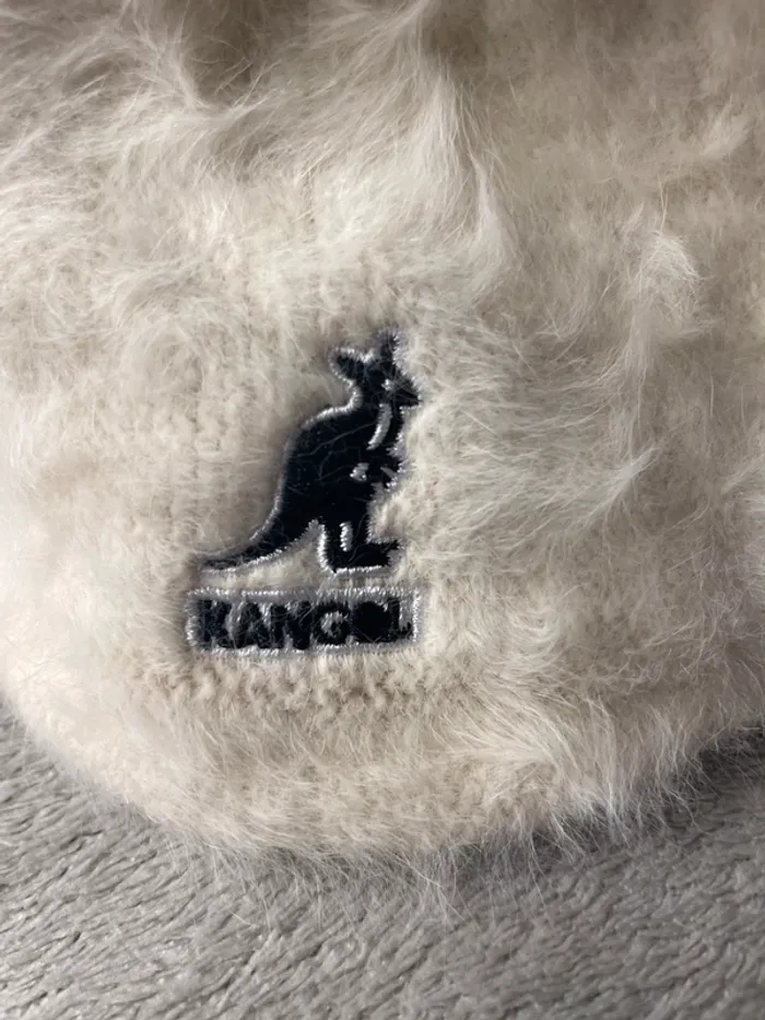 Béret kangol blanc cassé en angora - photo numéro 4