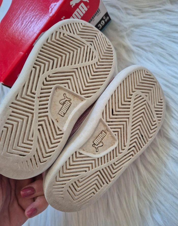 Baskets Puma roses à scratch – T22 - photo numéro 4