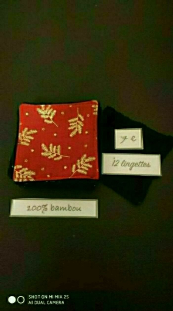 12 lingettes lavables neuf