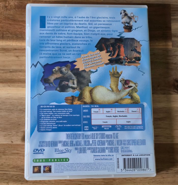 Dvd l'âge de glace - photo numéro 2