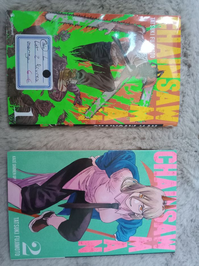 Lot de 2 mangas Chainsaw Man tomes 1 et 2 - photo numéro 2