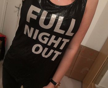 Débardeur gris noir pailleté