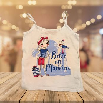 Débardeur Fines Bretelles Thème Marin