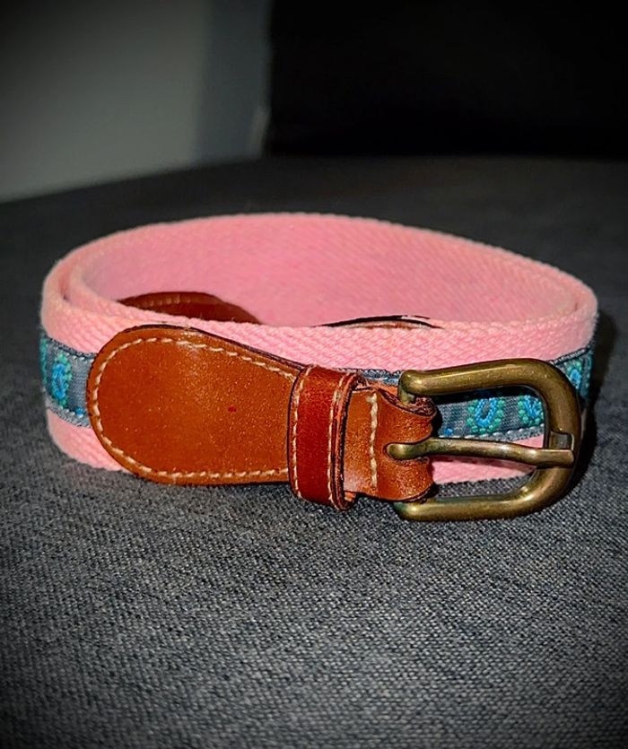 Ceinture Rose & Bleu Motifs Bandana Vintage 80CM