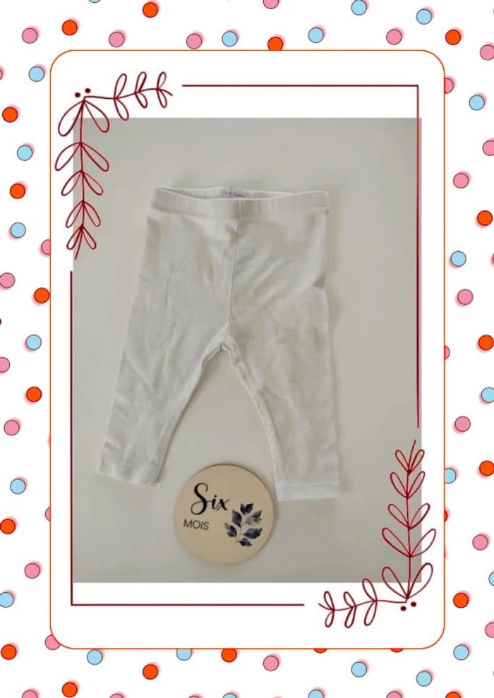 Legging blanc 6 mois