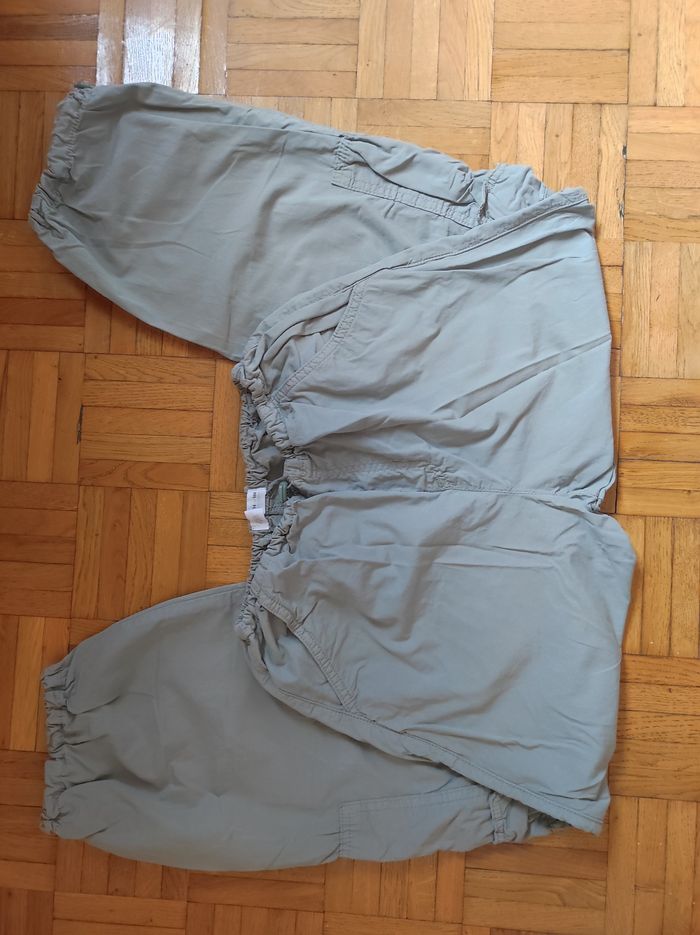 Pantalon cargo parachute kaki clair Zara taille 13-14 ans - photo numéro 2