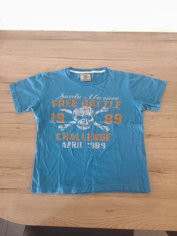 Tee-shirt manches courtes 10 ans dessin tête de mort
