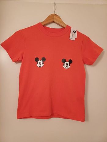 T-shirt orange Mickey disney undiz S