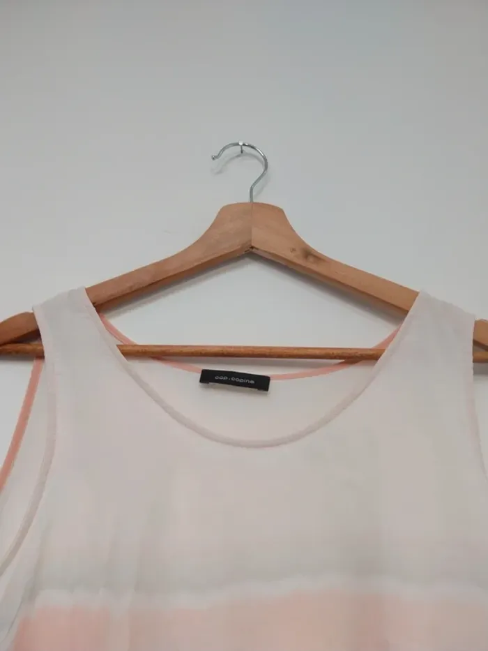Débardeur rose et blanc Cop Copine 38 - photo numéro 3