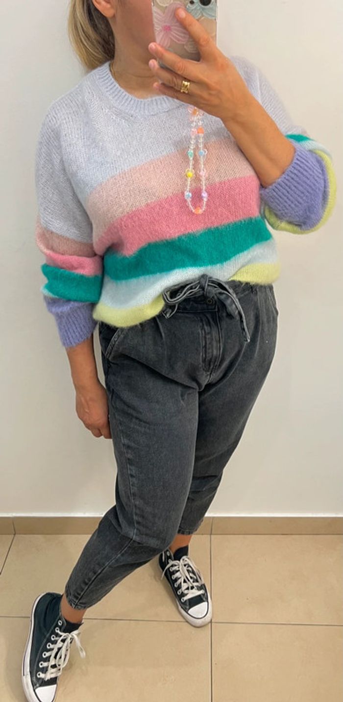 Pull Maje Ample Multicolore Taille 40 Et + - photo numéro 2