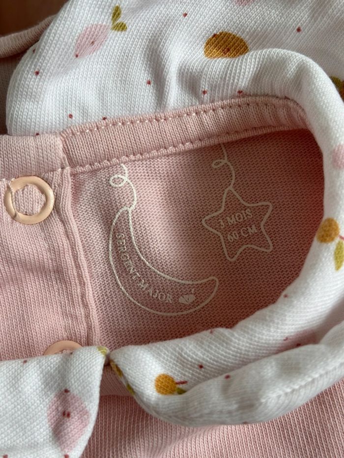 Pyjama été rose fruits Sergent Major 3 mois - photo numéro 6