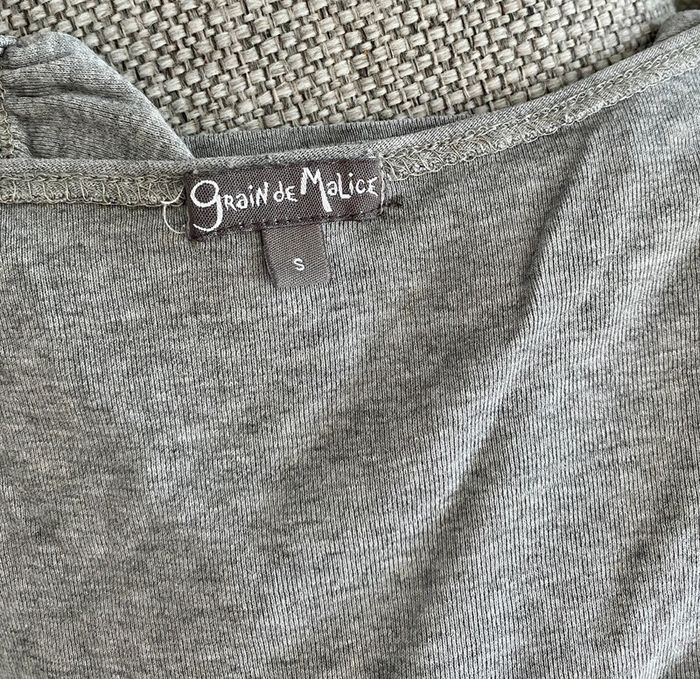 Tee shirt manches longues gris grain de malice Taille S - photo numéro 5