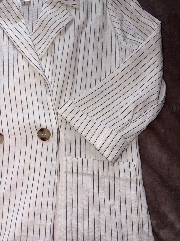 Blazer long Monki taille XS blanc en très bon état - photo numéro 8