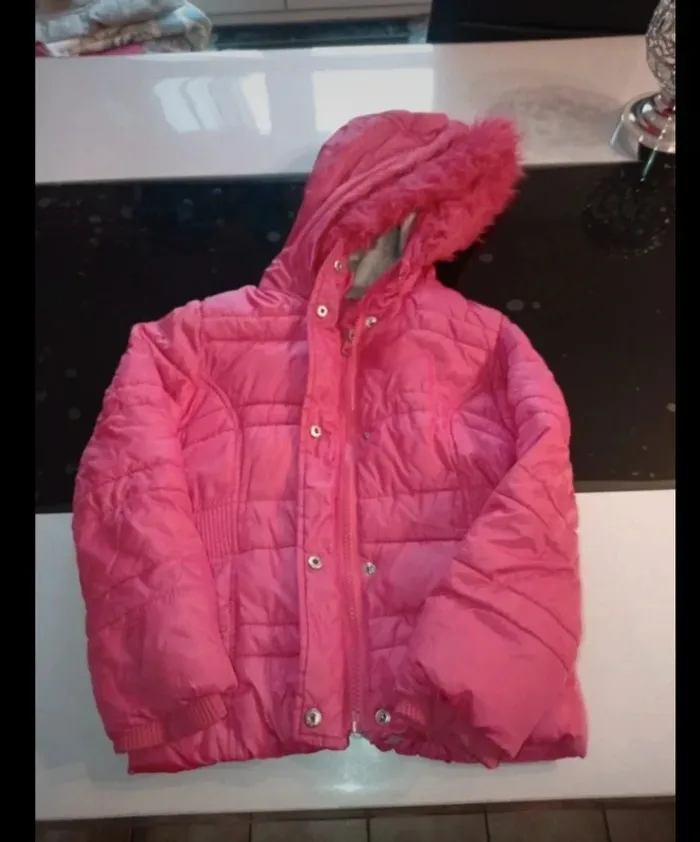 Manteau imperméable rose enfant