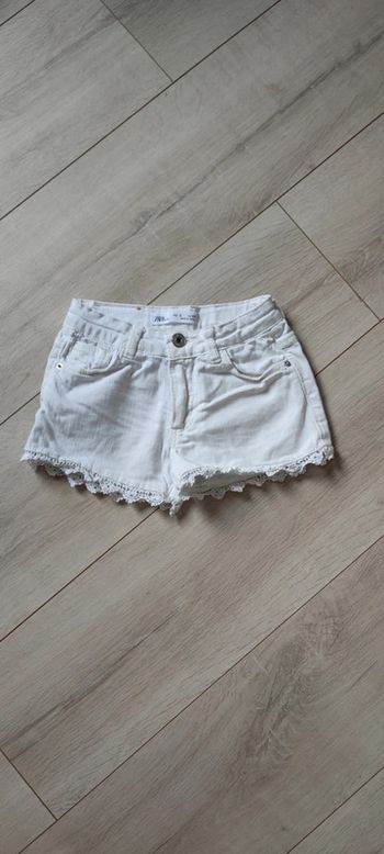 Short en jean blanc zara