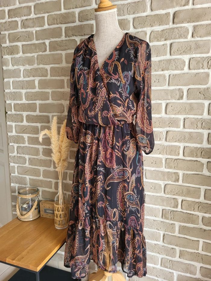 Robe longue et fluide imprimé cachemire Cache Cache - Bohème chic - photo numéro 8