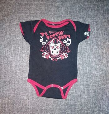 Body bébé dark manche courte