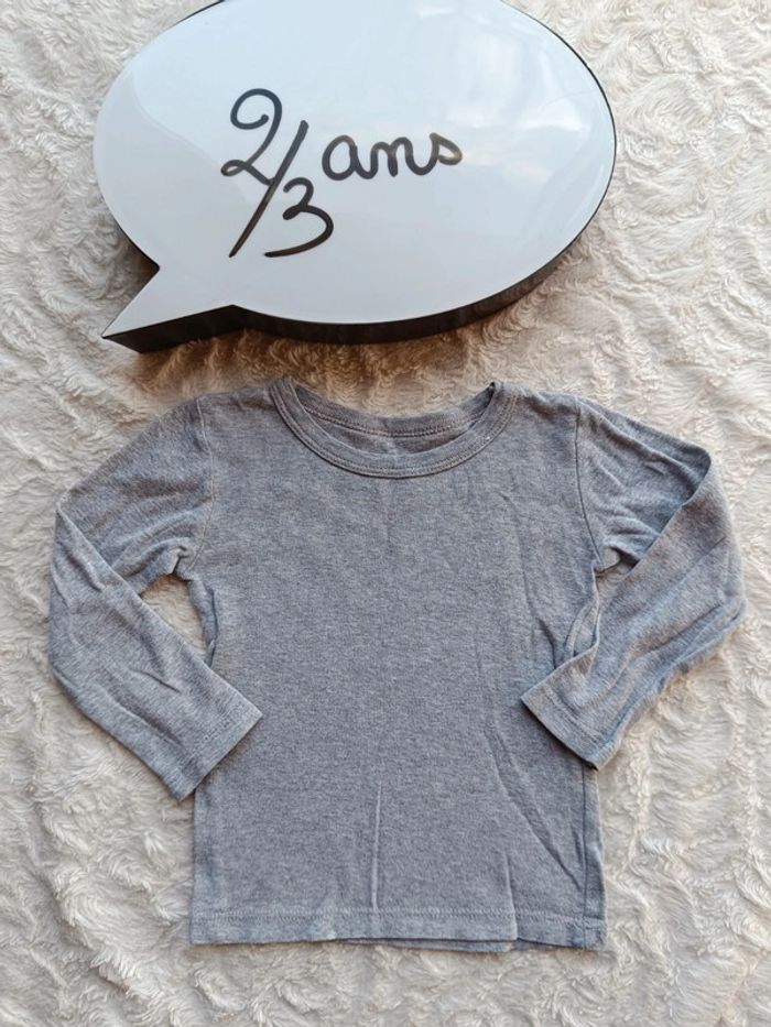 Tee shirt chemise manches longues Garçon 2/3 ans Eldys 100% coton