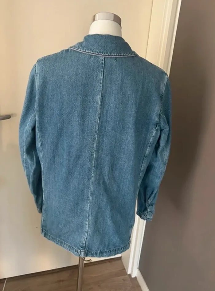 Zara, veste en jeans bleu femme, taille M/38 - photo numéro 2