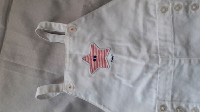 Salopette short blanche 23 mois/86 cm - photo numéro 2