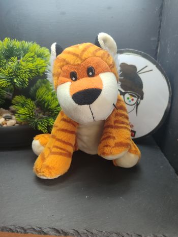 doudou peluche tigre msb my baby sweet orange blanc marron beige noir bille P152