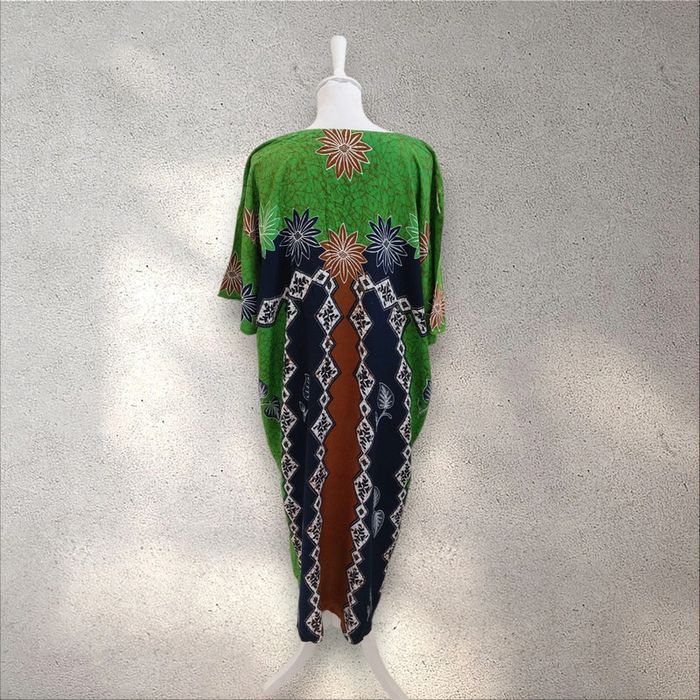robe caftan longue tunique de plage manches courtes taille unique - photo numéro 4