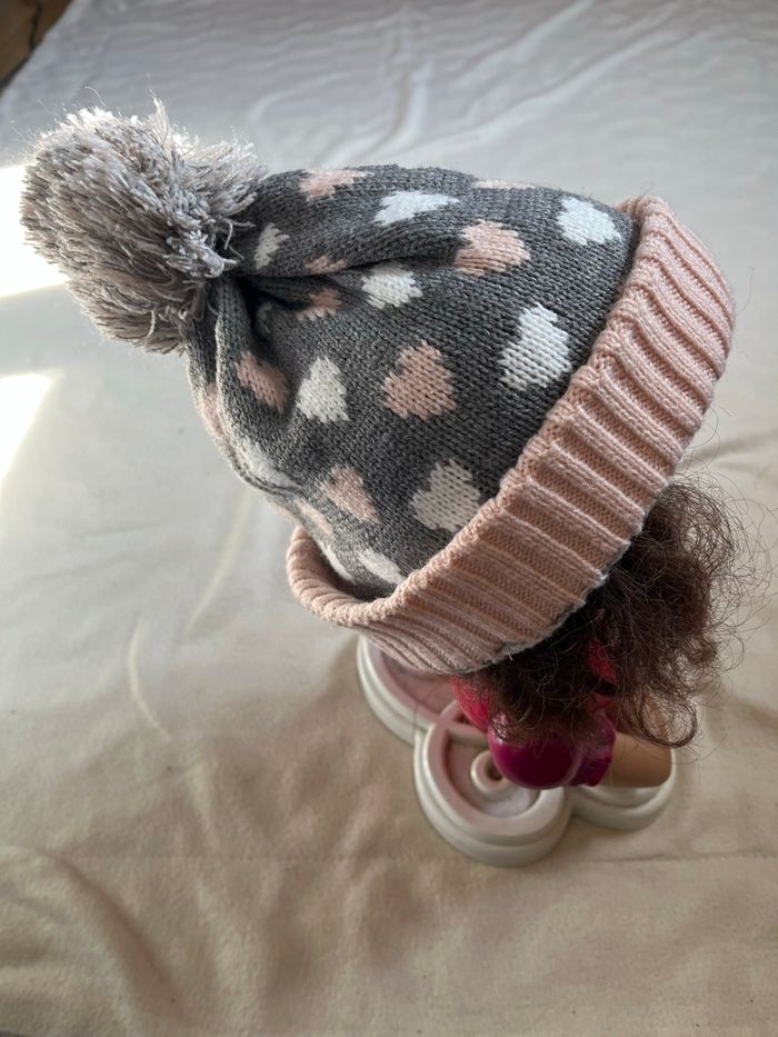 Bonnet coeur vert baudet 8 à 10 ans