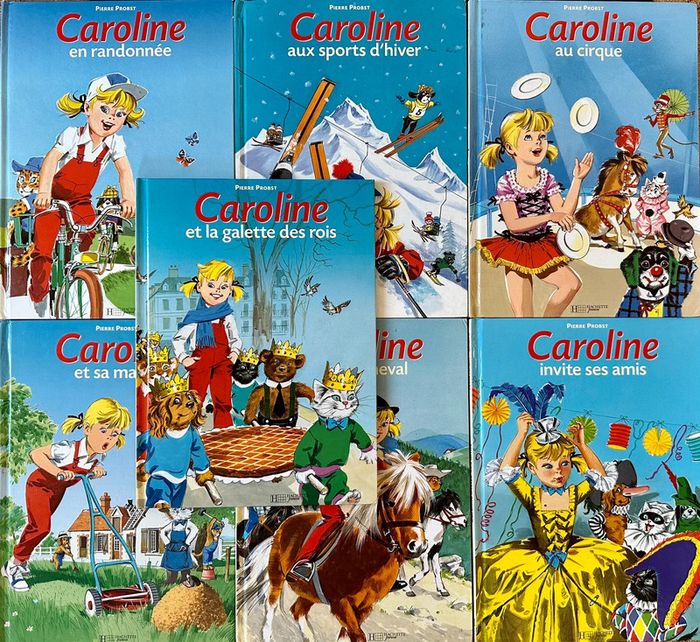 Lot de 7 albums Caroline Pierre Probst livres bd vintage collection ancien