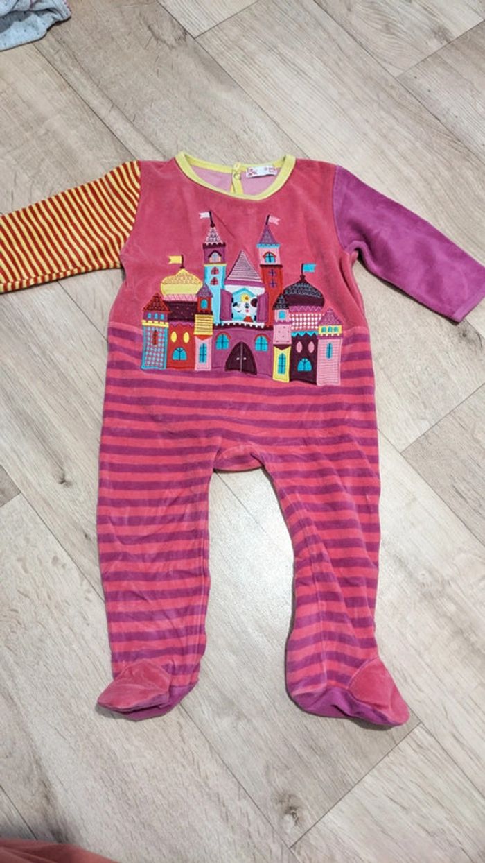 Pyjama/Grenouillère velours DPAM 12 Mois