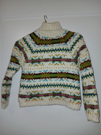 Pull laine et mohair mixte