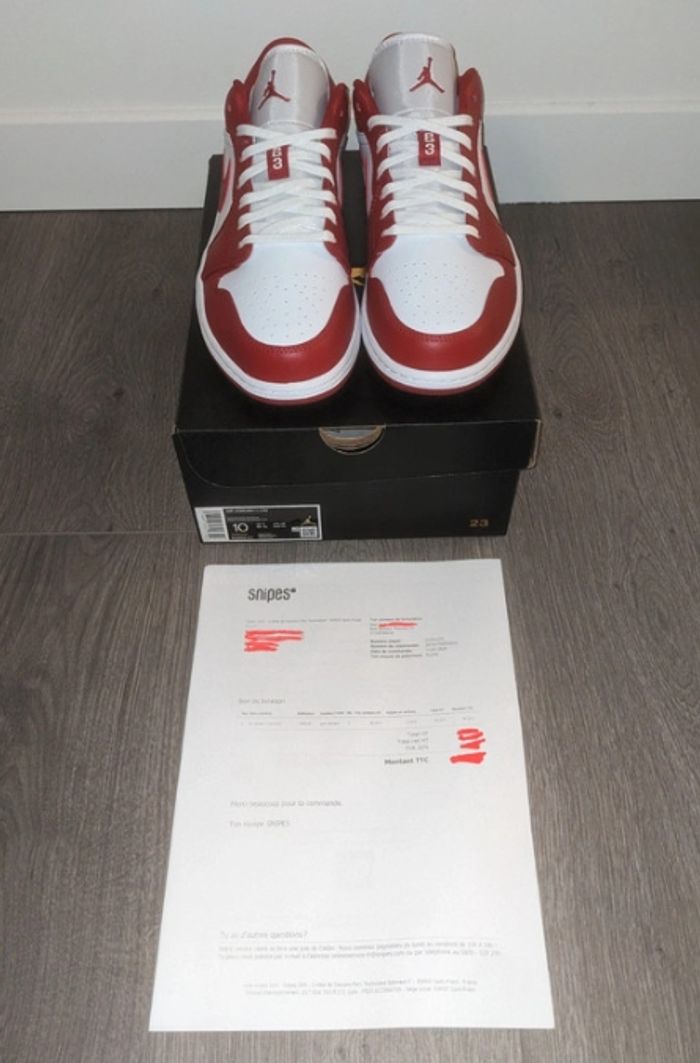 Air Jordan 1 low gym red 2020 10us 44eu Facture snipes - photo numéro 2