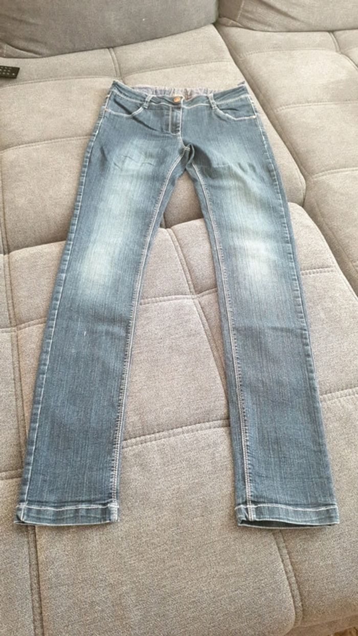 Jeans slim fille bleu brut marque orchestra taille 14 ans