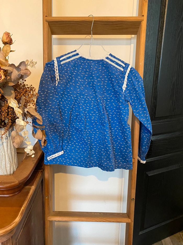 Jolie chemise bleue Gocco pour fille 8 ans