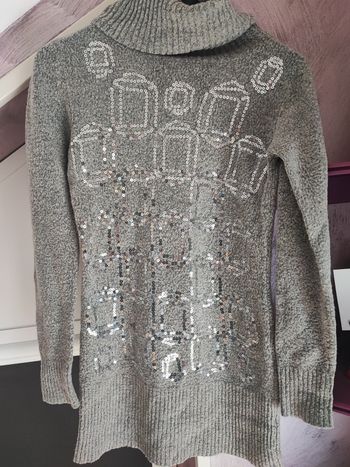 Robe pull col roulé