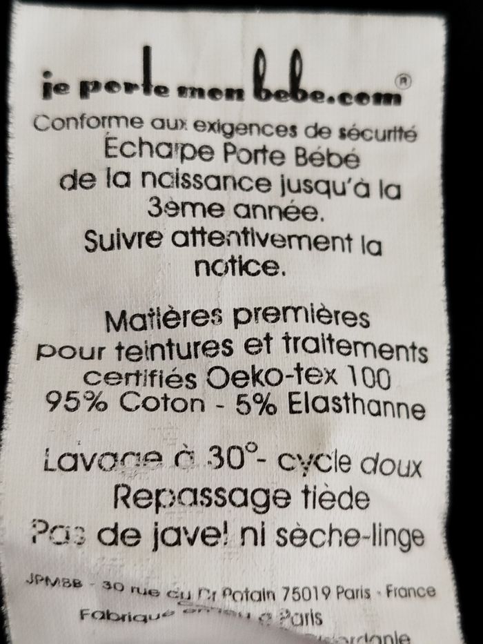 Écharpe de portage à nouer je porte mon bébé.com - photo numéro 3