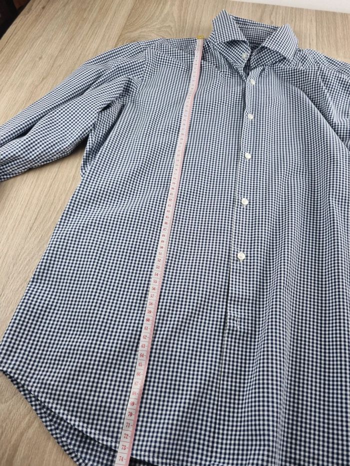 Chemise a carreaux Homme noir & blanc Hugo Boss Taille L - photo numéro 7