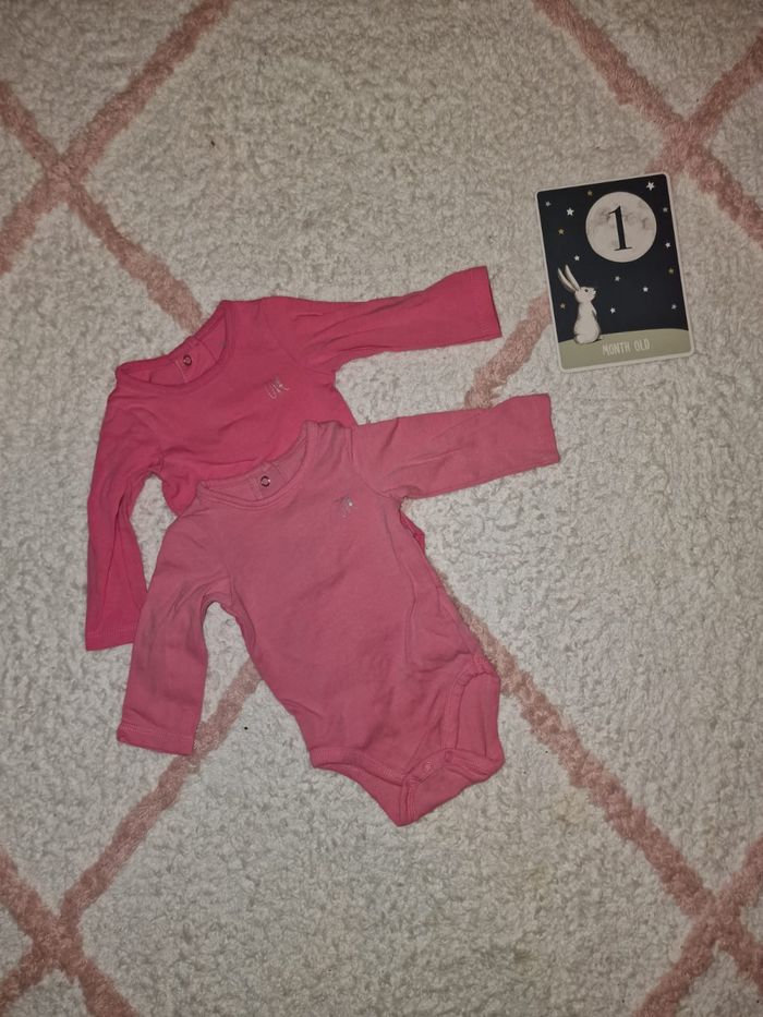 Lot de 2 Bodies manches longues Orchestra 1 mois