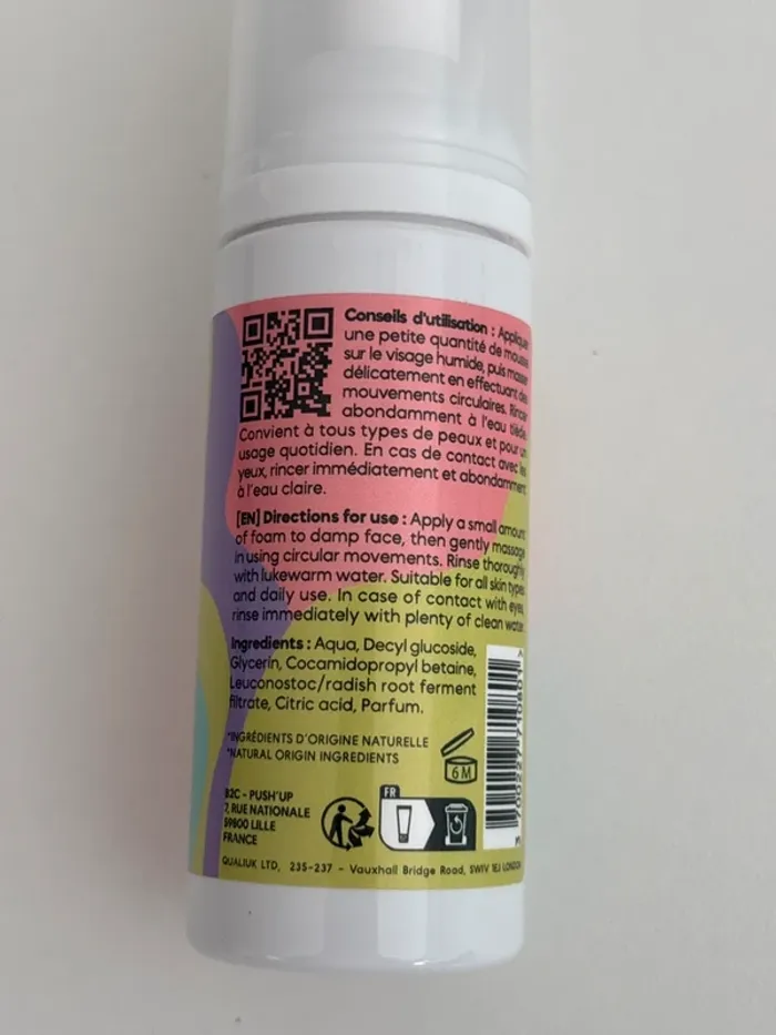 Mousse nettoyante visage Push’Up – 40 ml – neuve - photo numéro 2