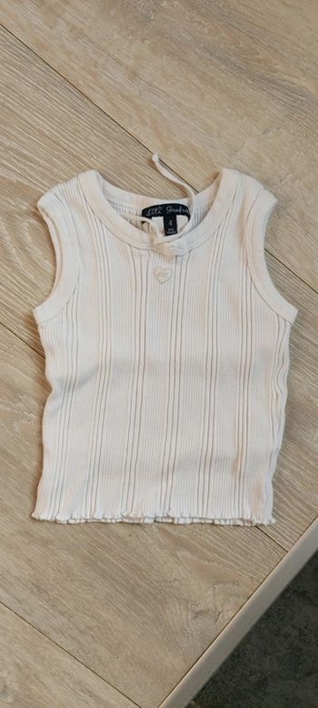 Joli débardeur blanc pour fille, Lili Gaufrette, 4 ans, nickel