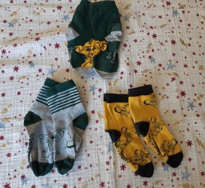 3 paires de chaussettes Roi Lion Disney 23-26