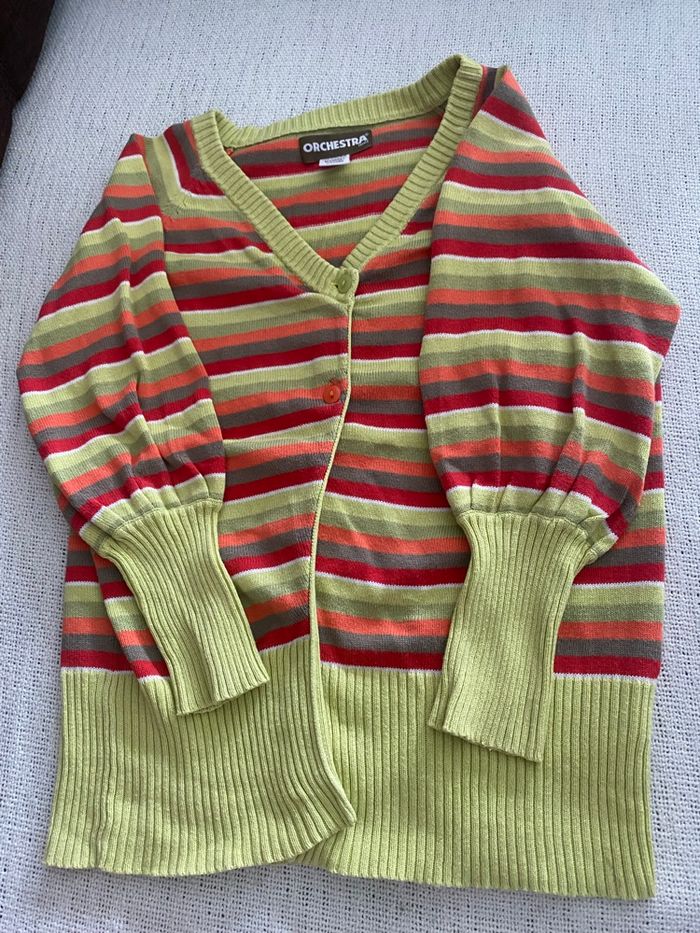 1 pantalon kiabi 1 pull complice girl 1 gilets orchestra taille 10 ans  TBE - photo numéro 3