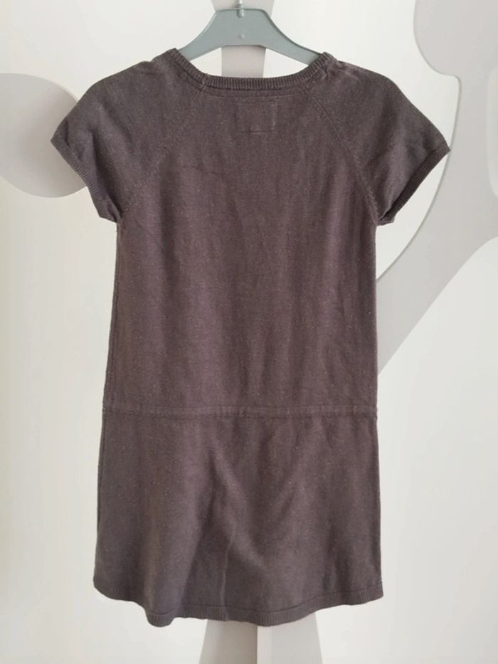 Robe en laine manches courtes grise à sequins rouge écureuil Sergent Major taille 8 ans - photo numéro 2