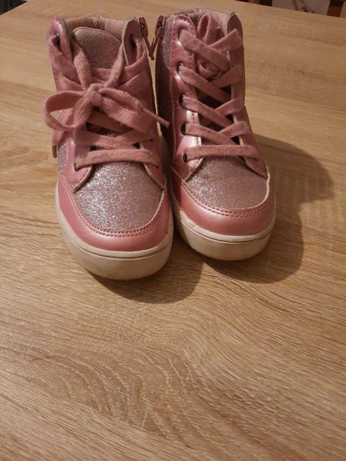 Chaussure montante rose paillettes - photo numéro 2