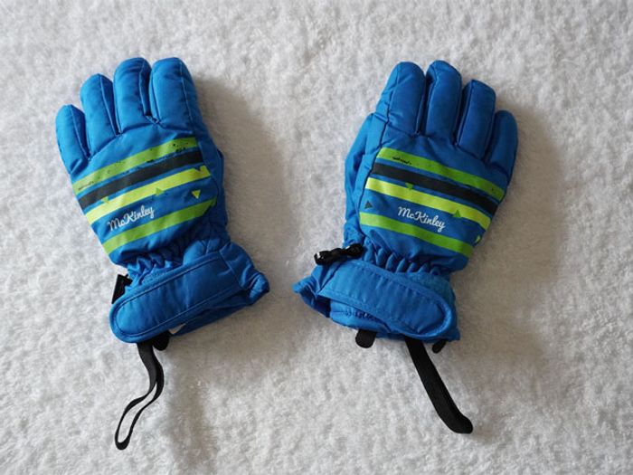 Gants de ski bleus fantaisies MC Kinley pour enfants Taille : 3 (4/5 ans)