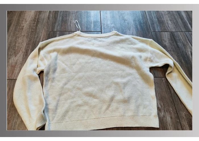 Pull blanc cassé femme Taille M  Brave Soul - photo numéro 2