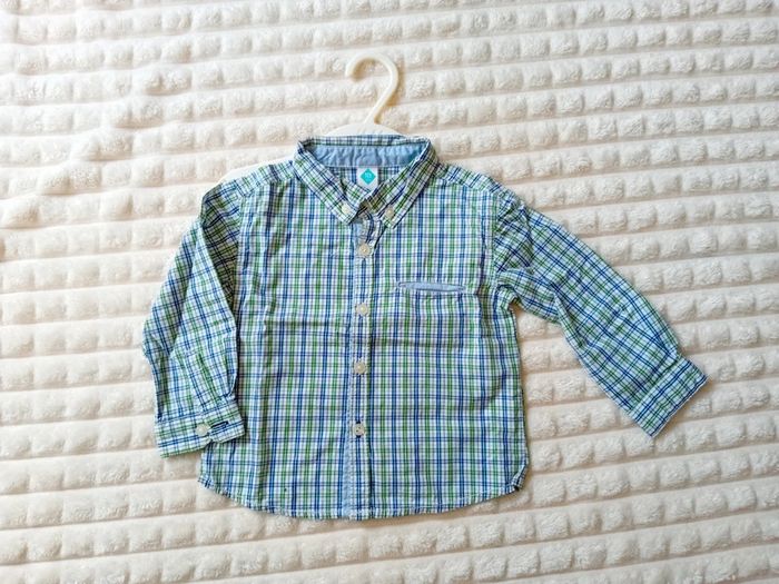 Chemise garçon 12mois 💚🤍