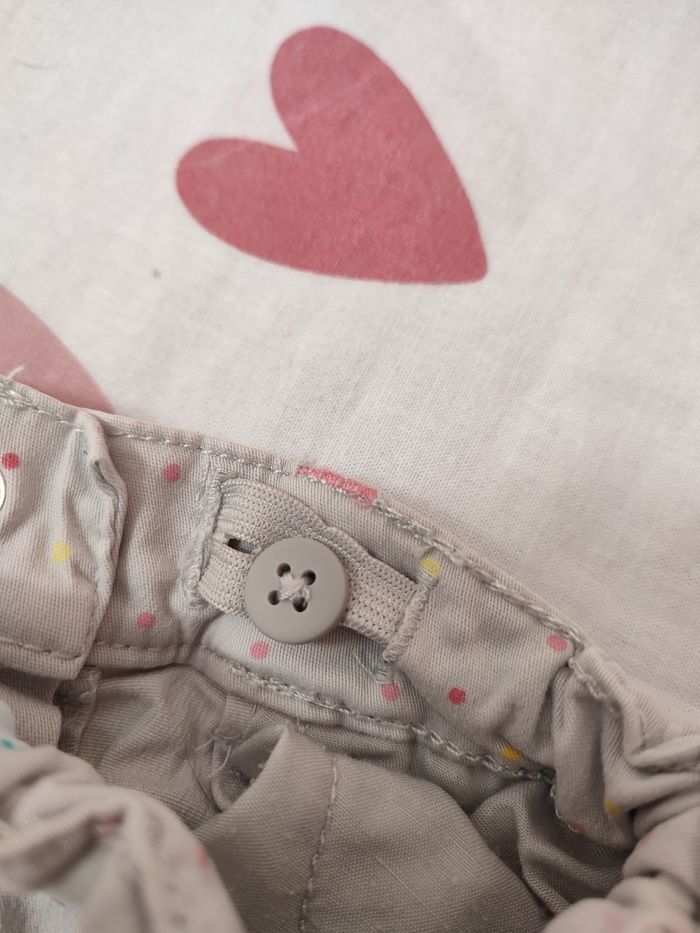 Pantalon gris - à pois - 12 mois - Très bon état - Obaïbi - photo numéro 5
